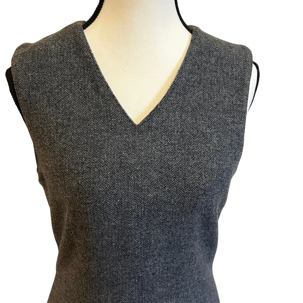 Eddie Bauer Womens V Neck Sleeveless Wool Blend Sheath‎ Dress Size 4